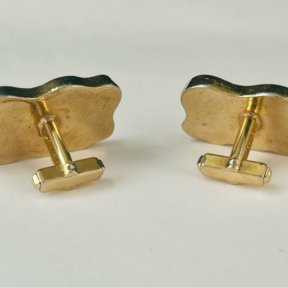 Vintage ANSON Pat. Pending Drama Club Comedy Tragedy Theater Masks Cuff Links LG - Picture 3 of 4